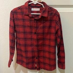 Zara boys flannel shirt